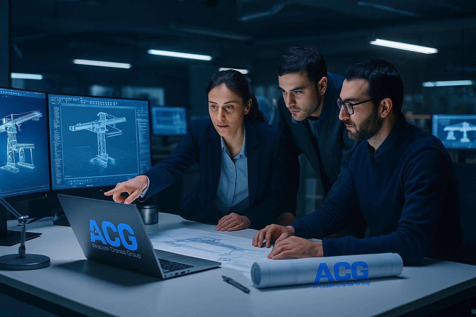 تست بار و کنترل عملکرد جرثقیل پیش از تحویل توسط تیم ACG